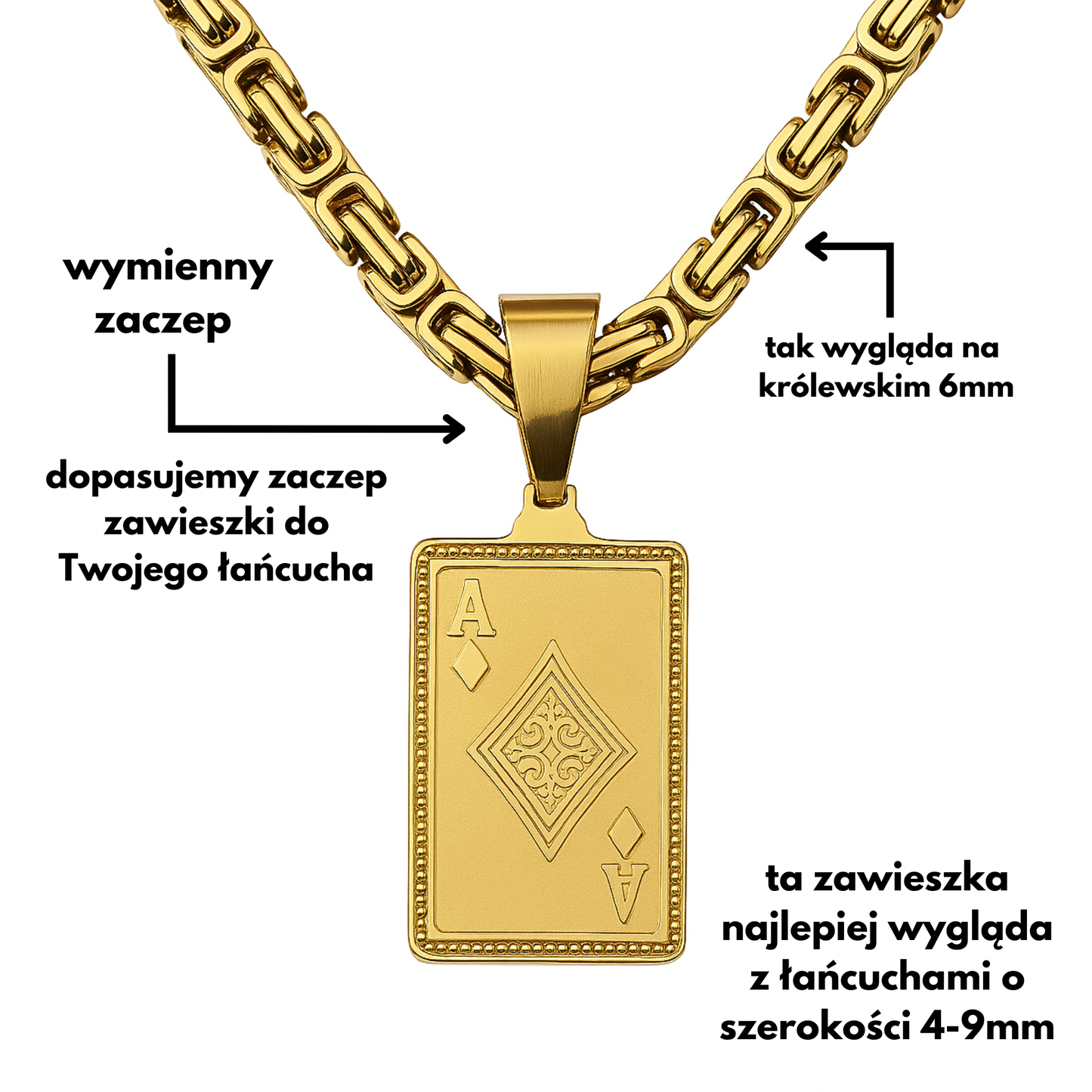 Zawieszka Karta AS Złota
