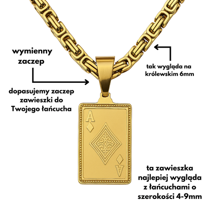 Zawieszka Karta AS Złota
