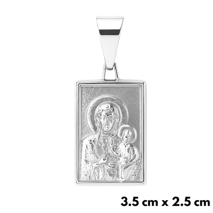 Zawieszka Maria Boska Częstochowska Białe Złoto