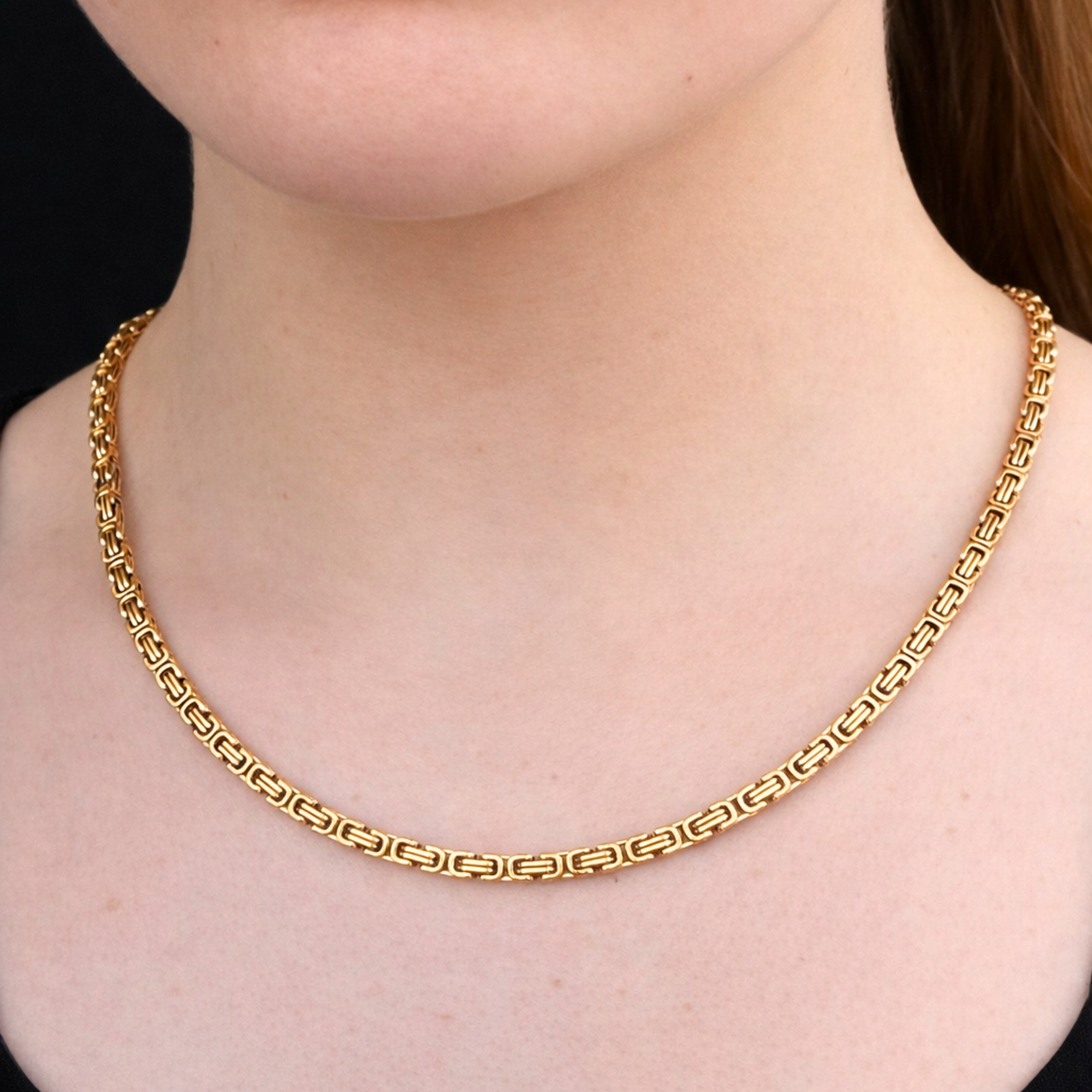 Łańcuch Królewski Złoty Damski - 4mm