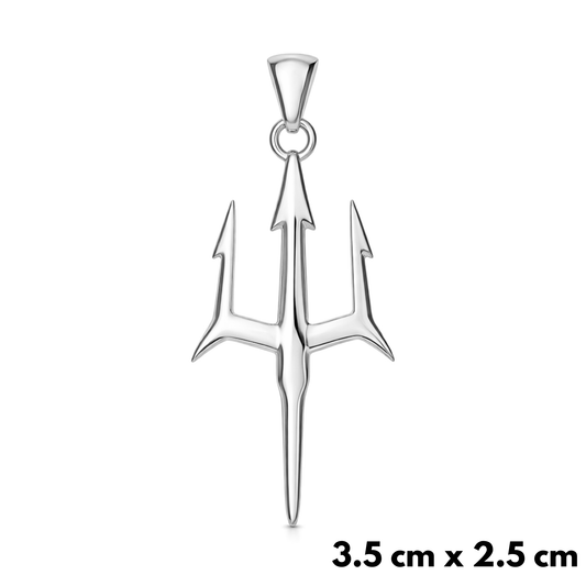 Zawieszka Trójząb Białe Złoto