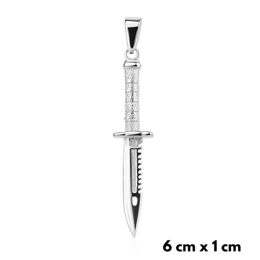 Zawieszka Knife Białe Złoto