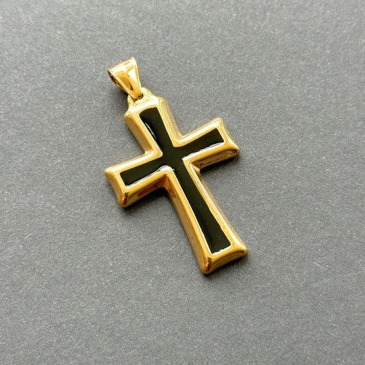 Zawieszka Black Cross Złota