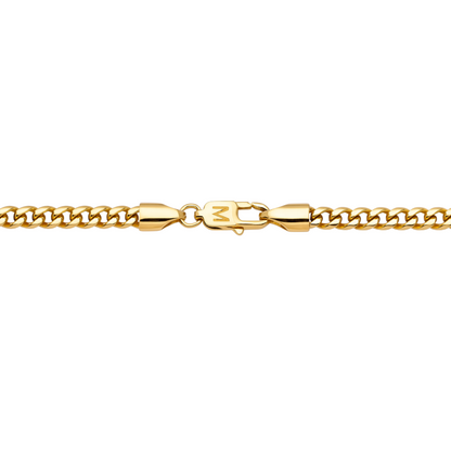 ZESTAW - Cuban Złoty 4mm + Zawieszka Crucifix Złota