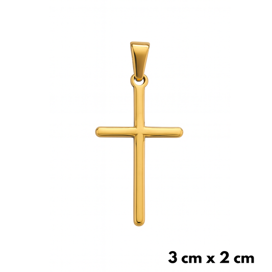 Zawieszka Simple Cross Złota