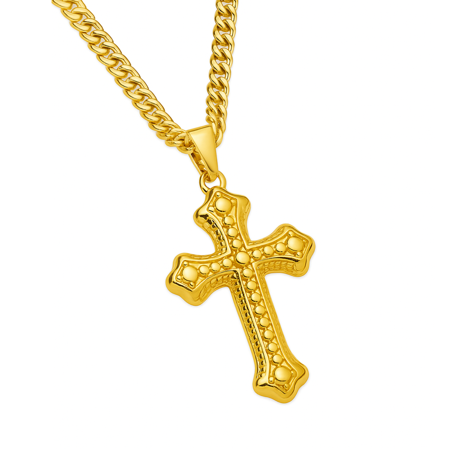 Clean Cross Gold Pendant