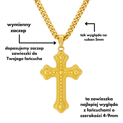 Clean Cross Gold Pendant