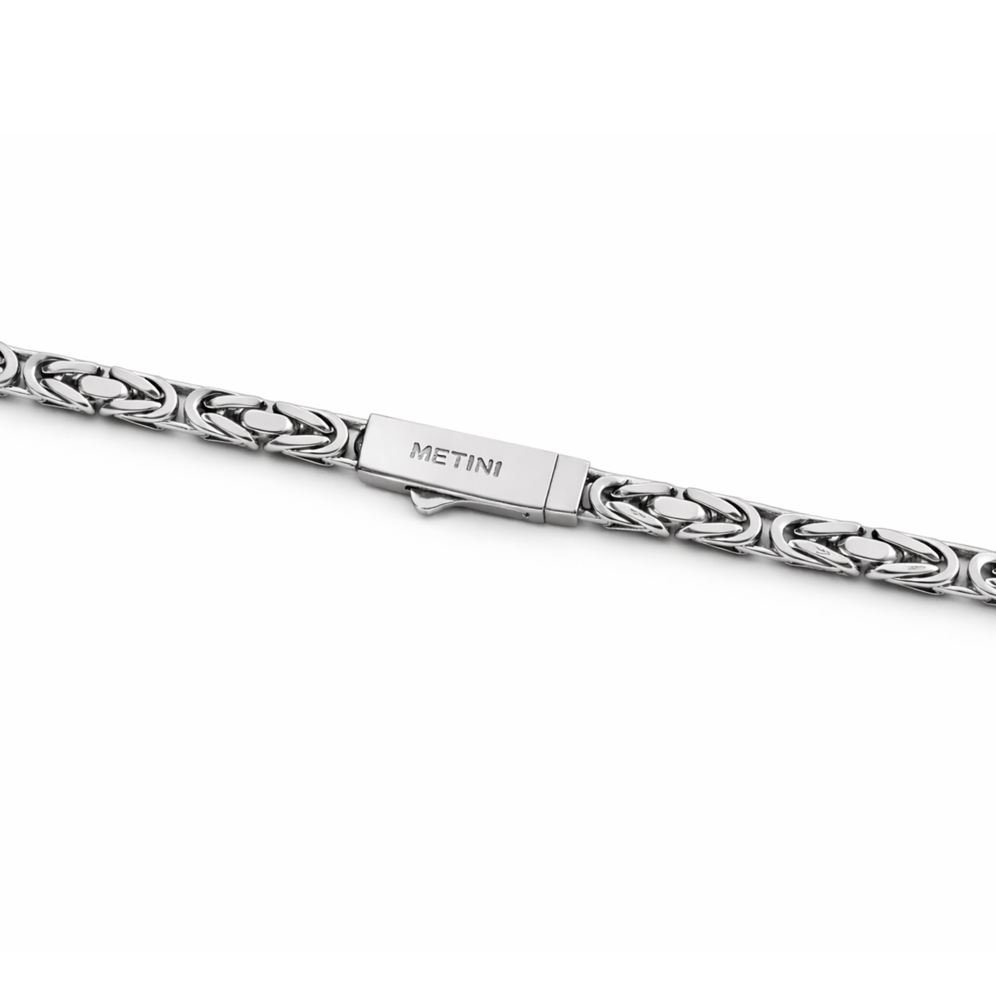 Łańcuch Cesarski Białe Złoto - 4mm