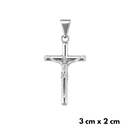 Zawieszka Crucifix Białe Złoto