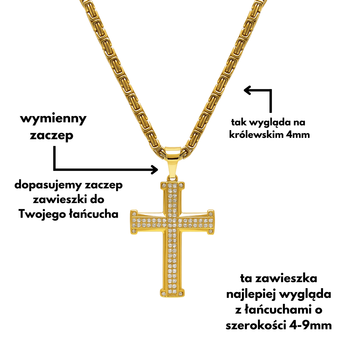 Zawieszka Noble Cross Złota