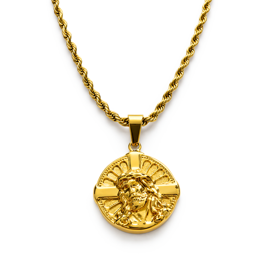 Zawieszka Jezus z Krzyżem Medalik Złota