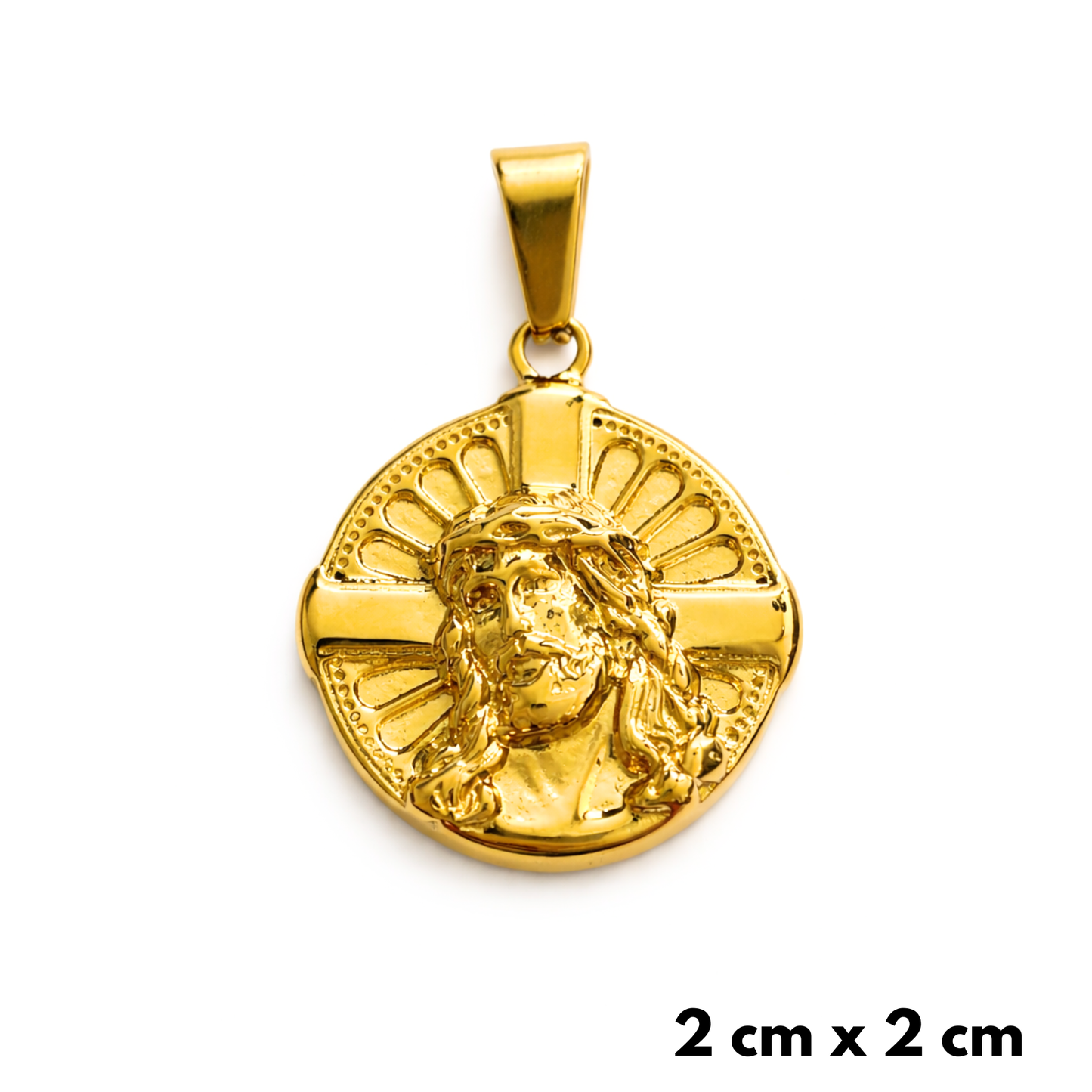 Zawieszka Jezus z Krzyżem Medalik Złota