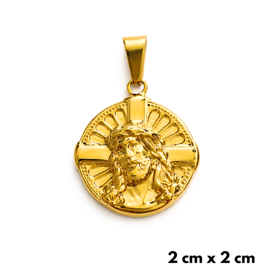 Zawieszka Jezus z Krzyżem Medalik Złota