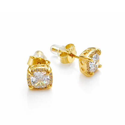 Kolczyki Square S925 Złote Damskie