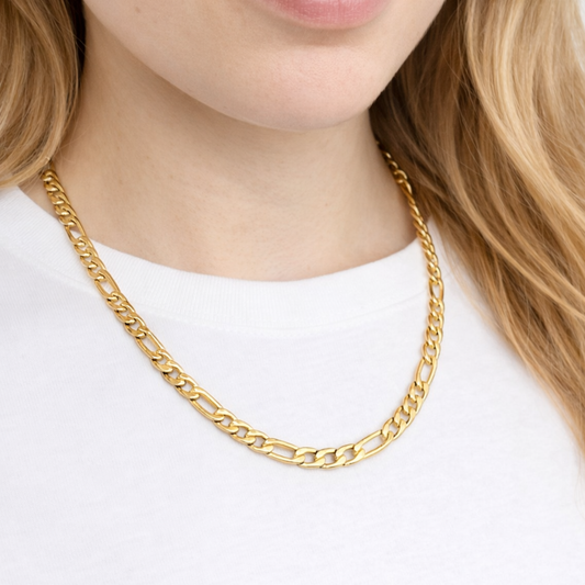 Łańcuszek Figaro Złoty Damski - 7 mm