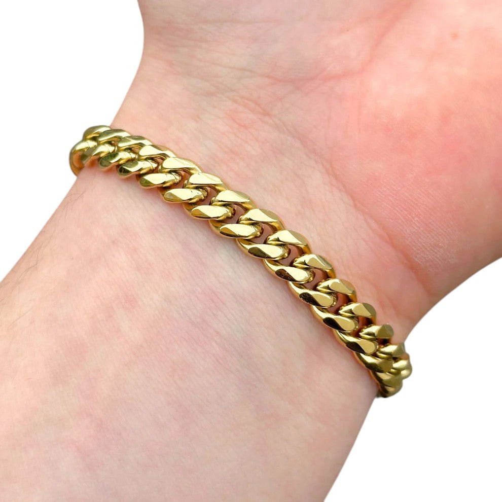 Cuban Gold Bracelet - 8 mm