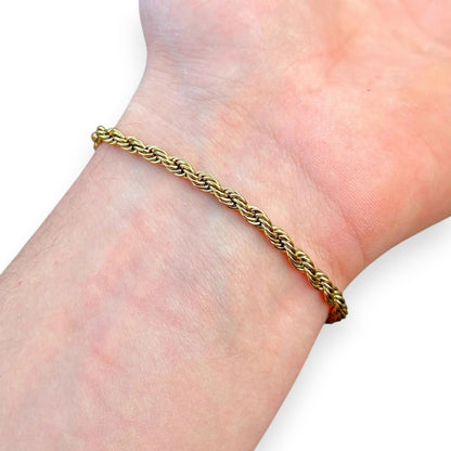 Rope Bracelet Gold - 4mm