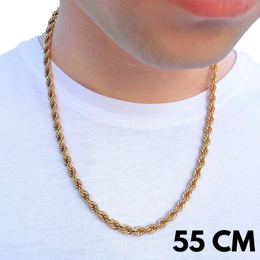 Łańcuch Rope Złoty - 6mm