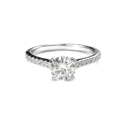 Pierścionek z Moissanitem 1 karat S925 Srebrne Damskie