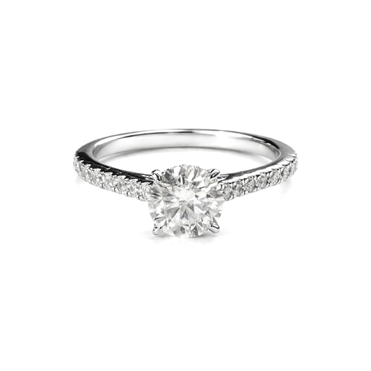 Pierścionek z Moissanitem 1 karat S925 Srebrne Damskie