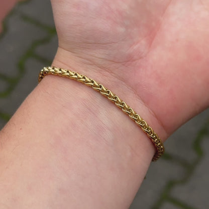 Bransoletka Pszenna Złota - 4mm