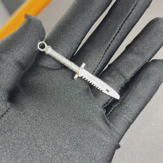 Zawieszka Knife Białe Złoto