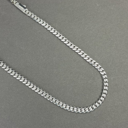 Łańcuch Cuban Białe Złoto - 6mm