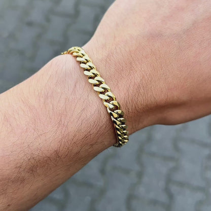 Cuban Gold Bracelet - 8 mm