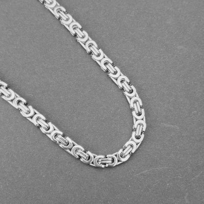 Łańcuch Szlachecki Białe Złoto - 6mm