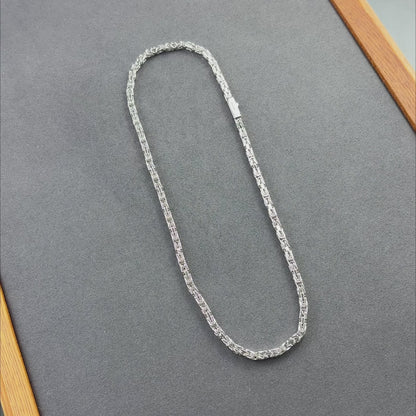Łańcuch Cesarski Białe Złoto - 4mm