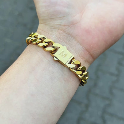 Bransoletka Cuban Złota - 12mm