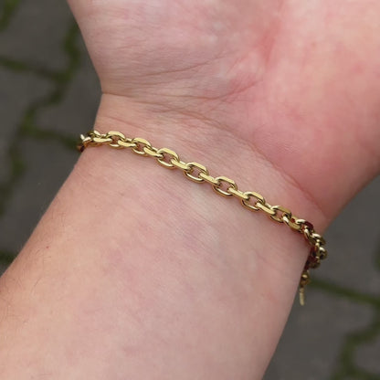 Wheat Gold Bracelet - 4 mm