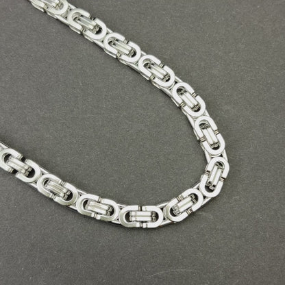 Łańcuch Szlachecki Białe Złoto - 8mm