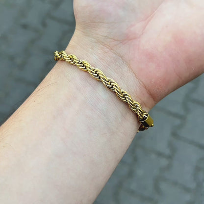 Rope Bracelet Gold - 6mm