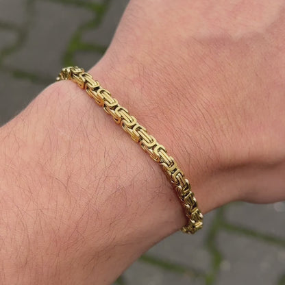 Bransoletka Królewska Złota - 4mm