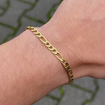 Bransoletka Figaro Złota - 5mm