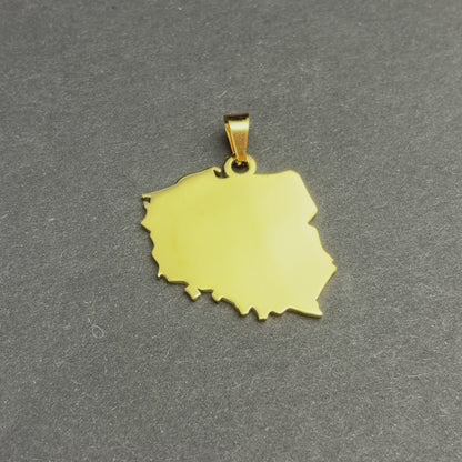 Zawieszka Mapa Polski Złota