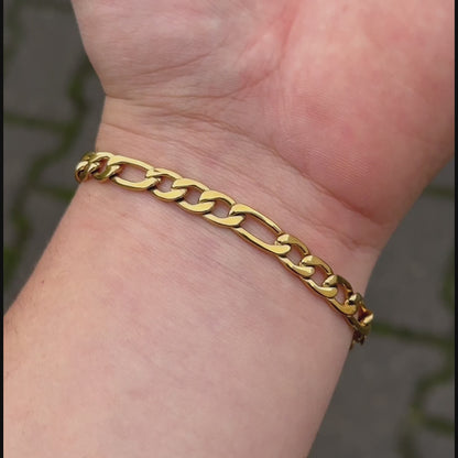 Figaro Bracelet Gold - 7mm