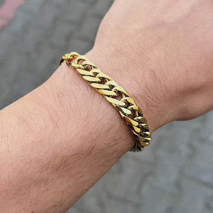 Classic Cuban Bracelet Gold - 12mm