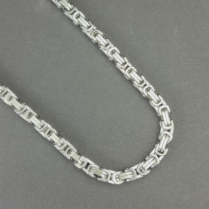 Łańcuch Królewski Białe Złoto - 8mm