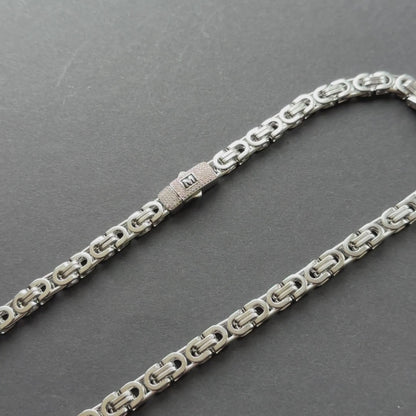 Łańcuch Szlachecki Białe Złoto - 6mm