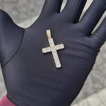 Diamond Cross Pendant Gold