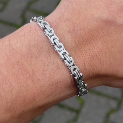 Bransoletka Szlachecka Białe Złoto - 6mm