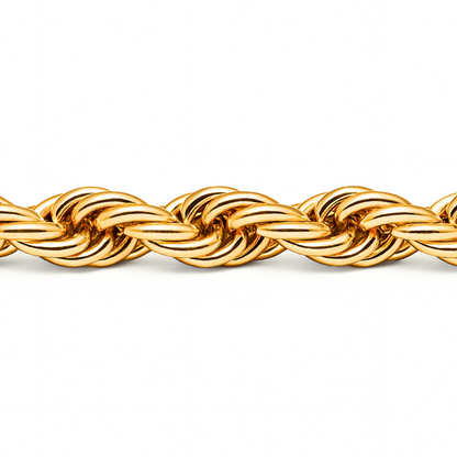 Łańcuch Rope Złoty - 4 mm