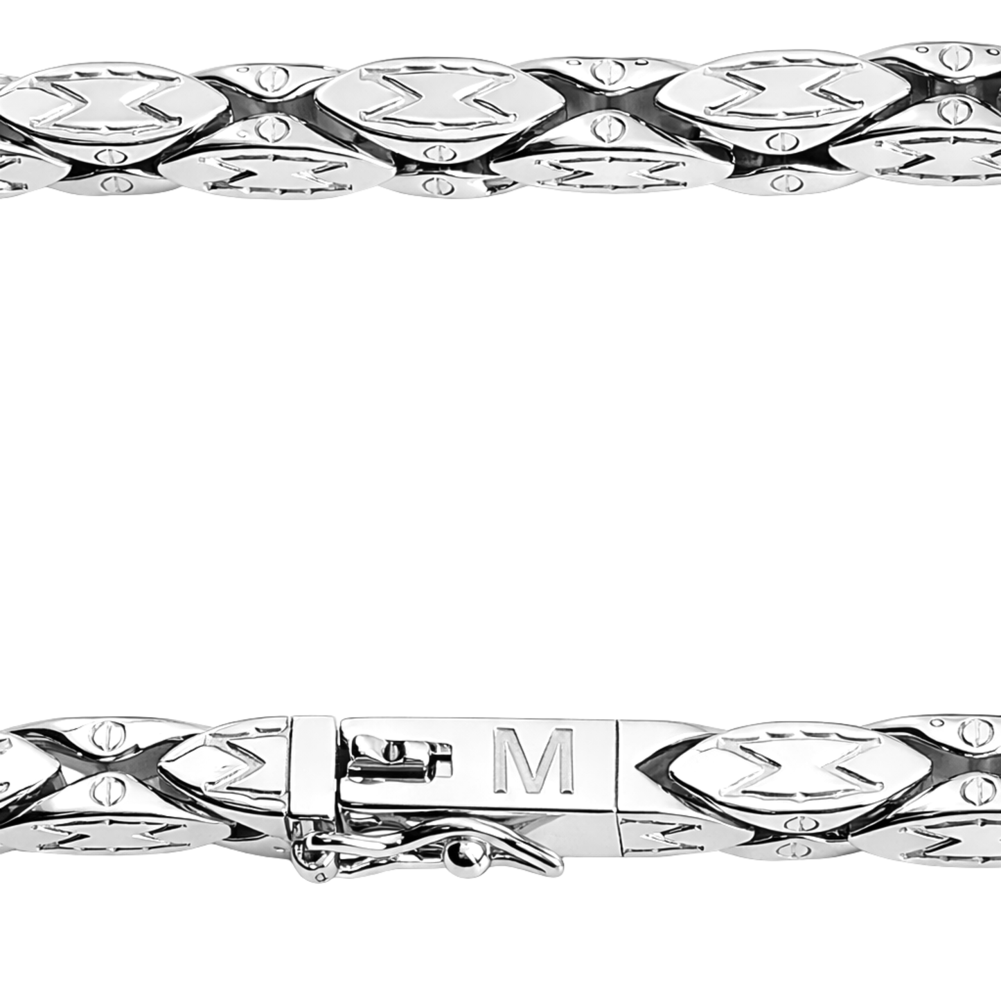 Łańcuch Magnacki Białe Złoto - 5mm