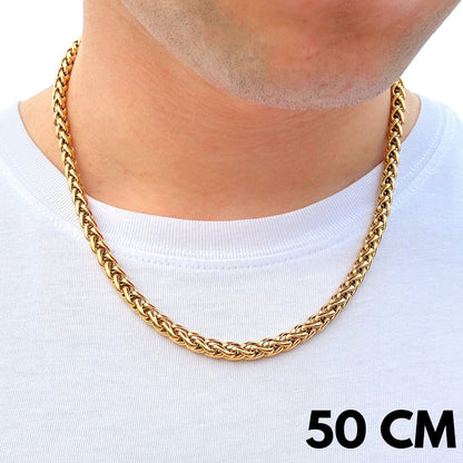 Łańcuch Pszenny Złoty - 6mm