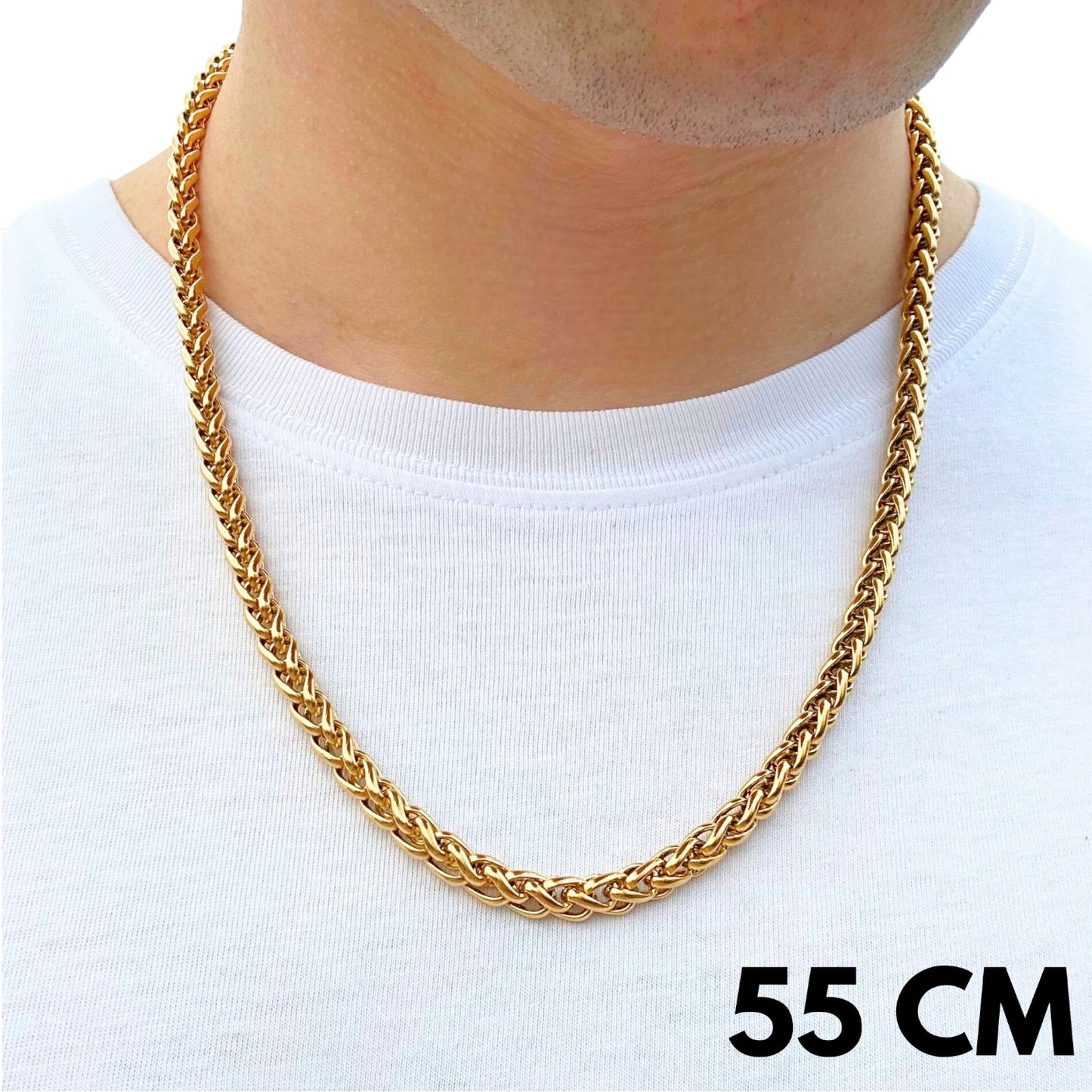 Łańcuch Pszenny Złoty - 6mm