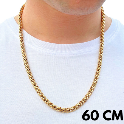 Łańcuch Pszenny Złoty - 6mm