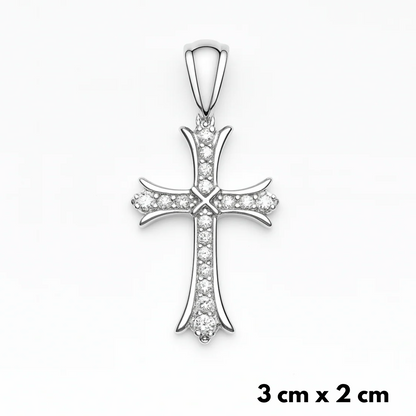 Zawieszka Grand Cross Białe Złoto