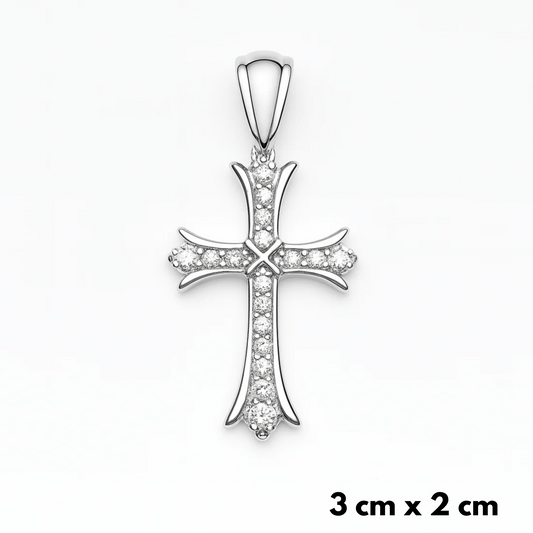 Zawieszka Grand Cross Białe Złoto